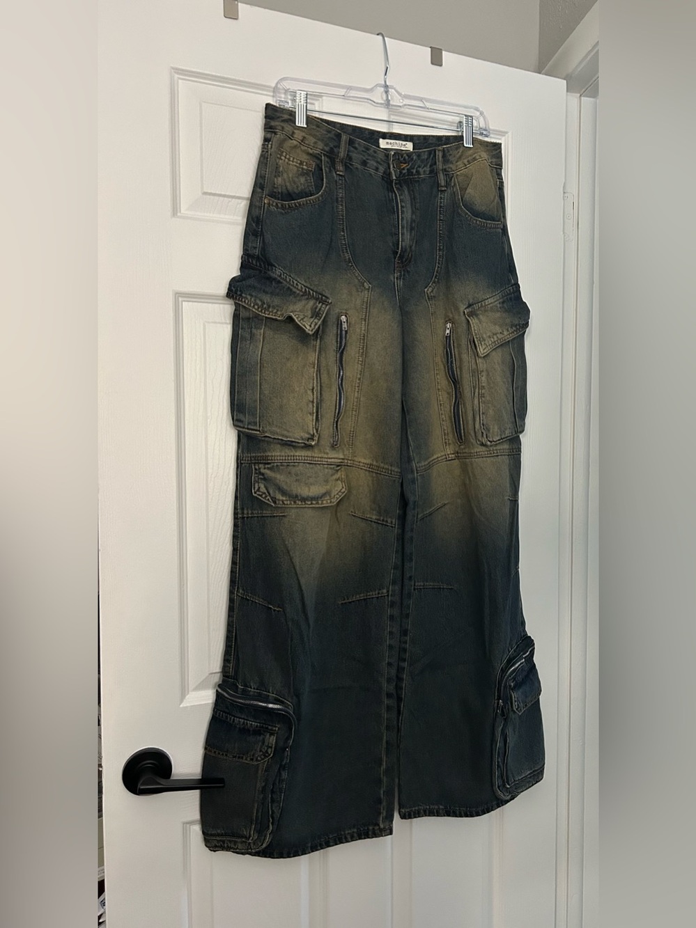 NWT Sold Out DollsKill BENDING THE RULES CARGO JEANS by machine Size 11